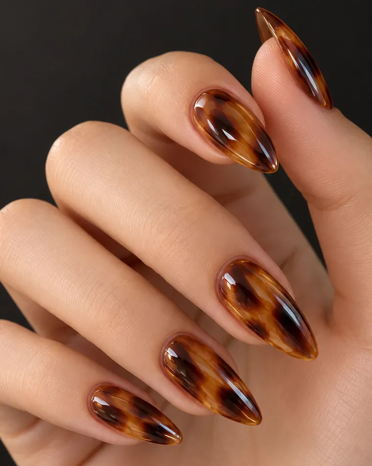 Uñas con el acabado Carey Glass